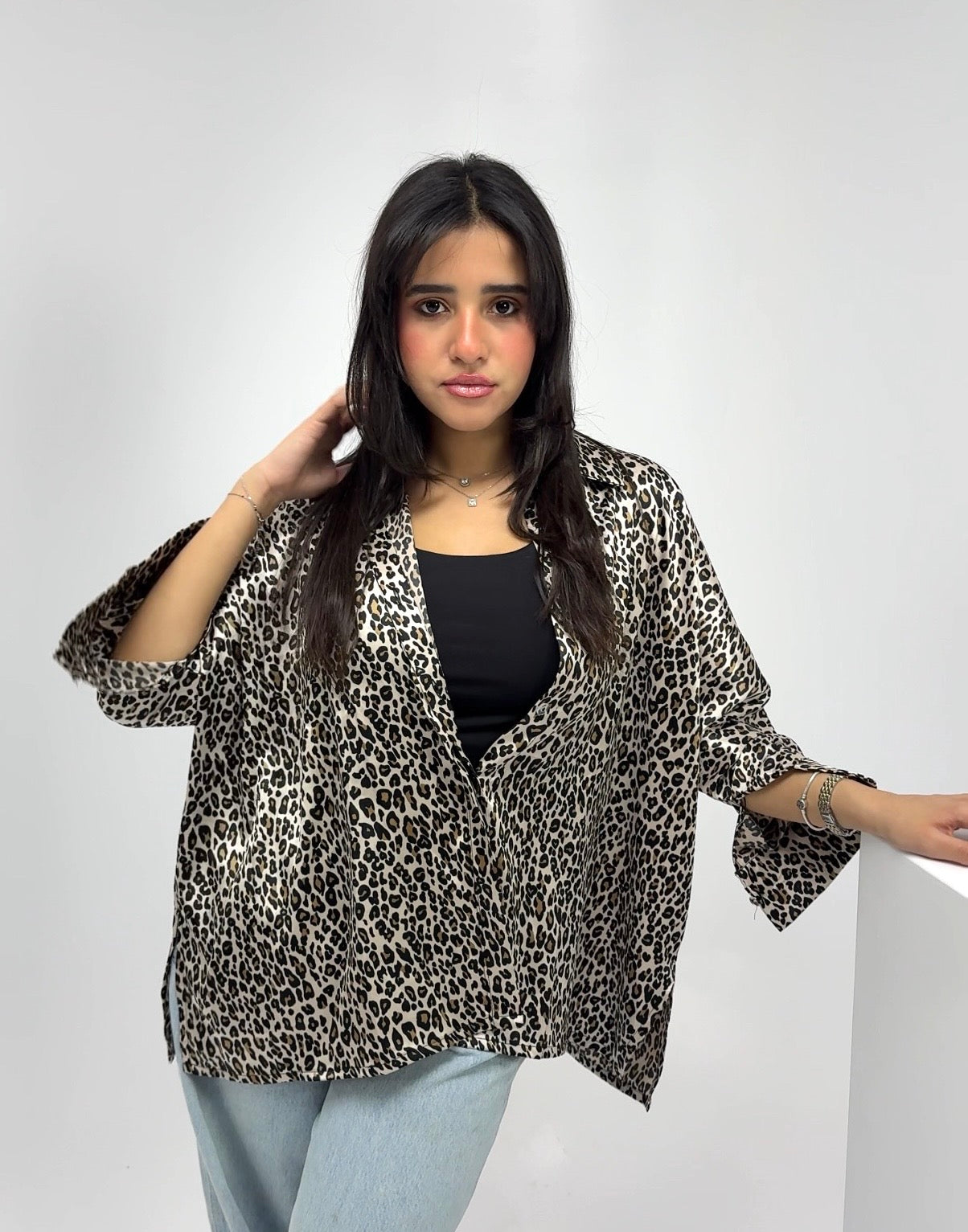 Oversized Leopard Satin